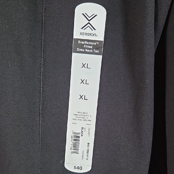 Xersion NWT Black Crew Neck Long Sleeve Tee Size Xl - Picture 2 of 5